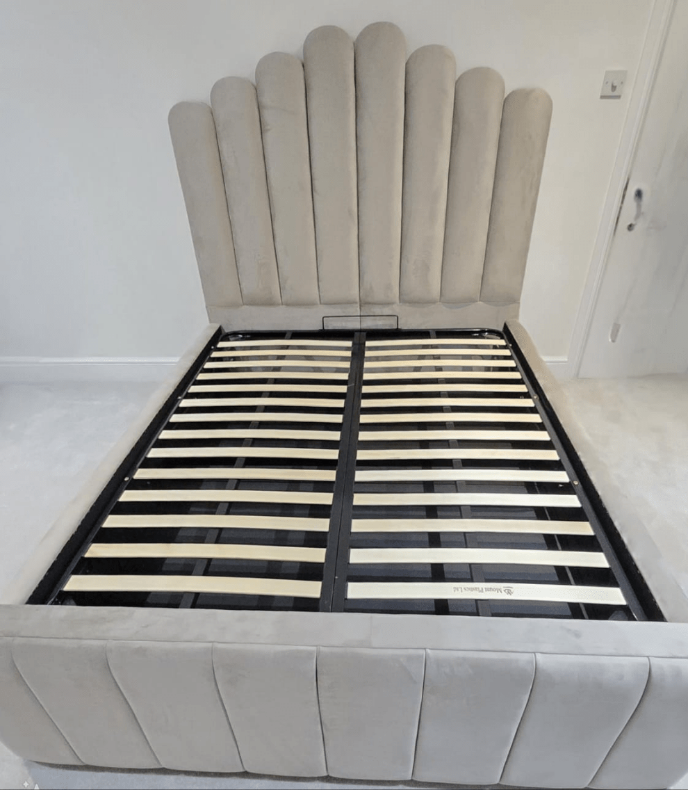 Arizon Lined Ottoman Shell Bed - Majestic Beds