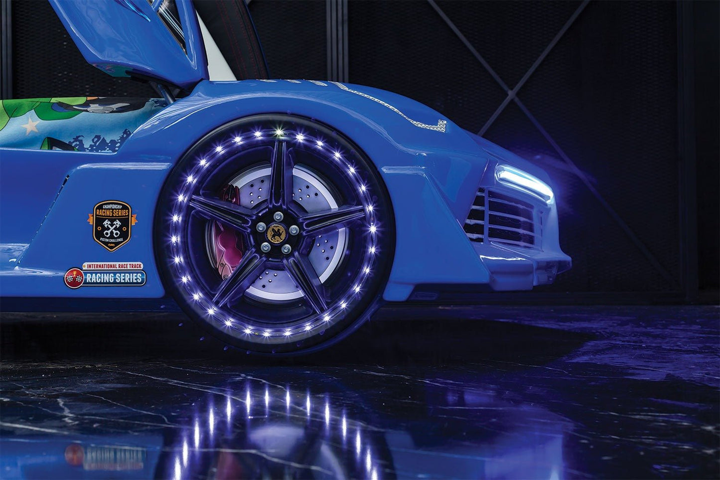 Blue Race Car - Majestic Beds