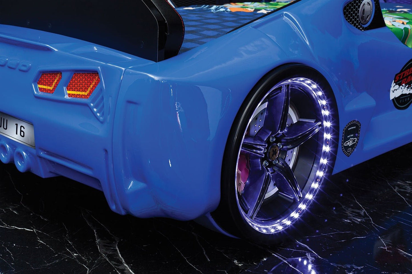 Blue Race Car - Majestic Beds