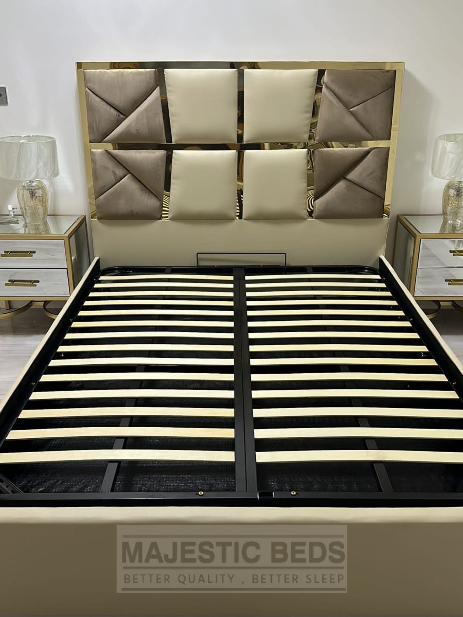 Iconic Mirror Headboard - Majestic Beds