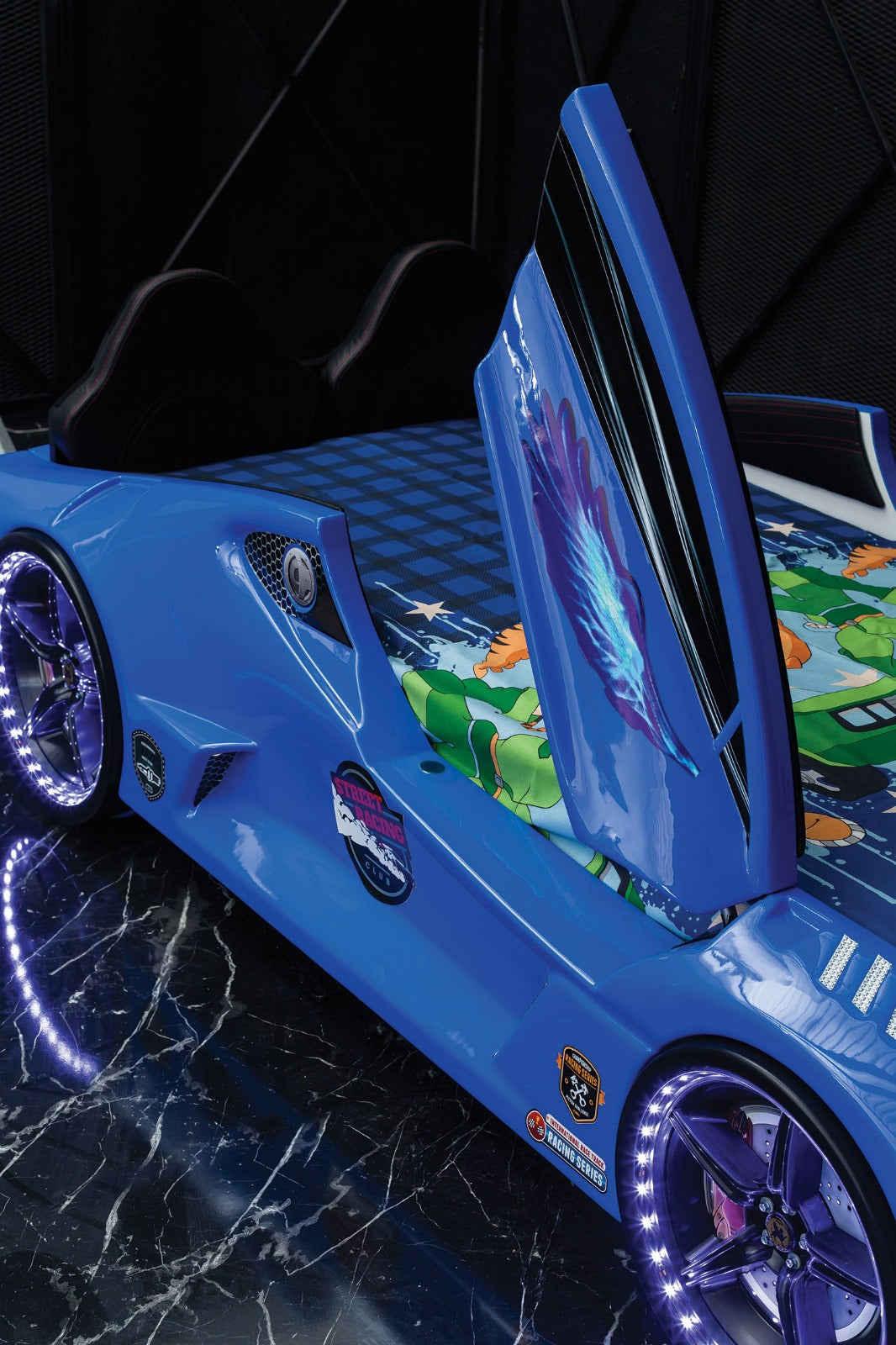 Blue Race Car - Majestic Beds 