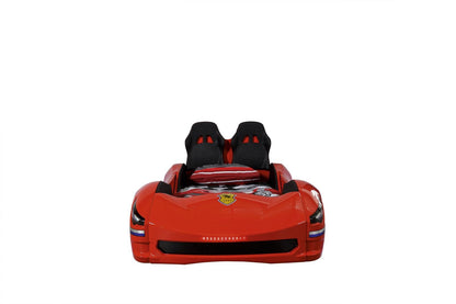 Ferrari-Inspired Red Race Car Bed for Kids - Majestic Beds
