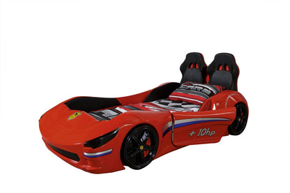 Ferrari-Inspired Red Race Car Bed for Kids - Majestic Beds