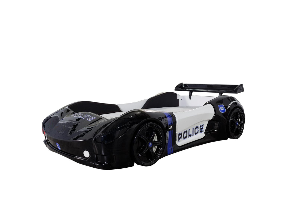 Kids’ Police Car Bed with LED Lights & Opening Doors (Copy) - Majestic Beds