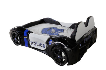 Kids’ Police Car Bed with LED Lights & Opening Doors (Copy) - Majestic Beds