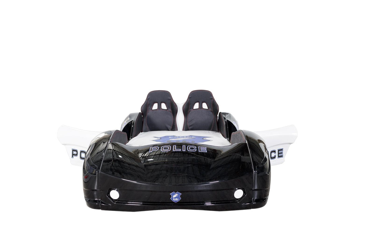 Kids’ Police Car Bed with LED Lights & Opening Doors (Copy) - Majestic Beds
