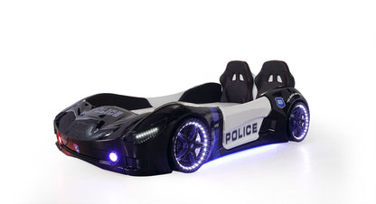 Kids’ Police Car Bed with LED Lights & Opening Doors (Copy) - Majestic Beds