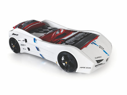 White Ferrari Race Car Bed for - Majestic Beds