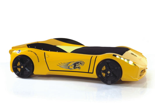 Yellow Ferrari Race Car Bed for Kids - Majestic Beds