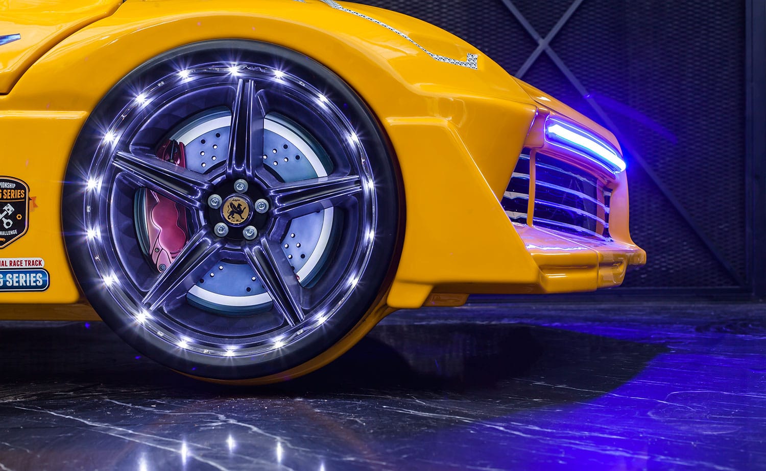 Yellow Lamborghini Race Car Bed - Majestic Beds