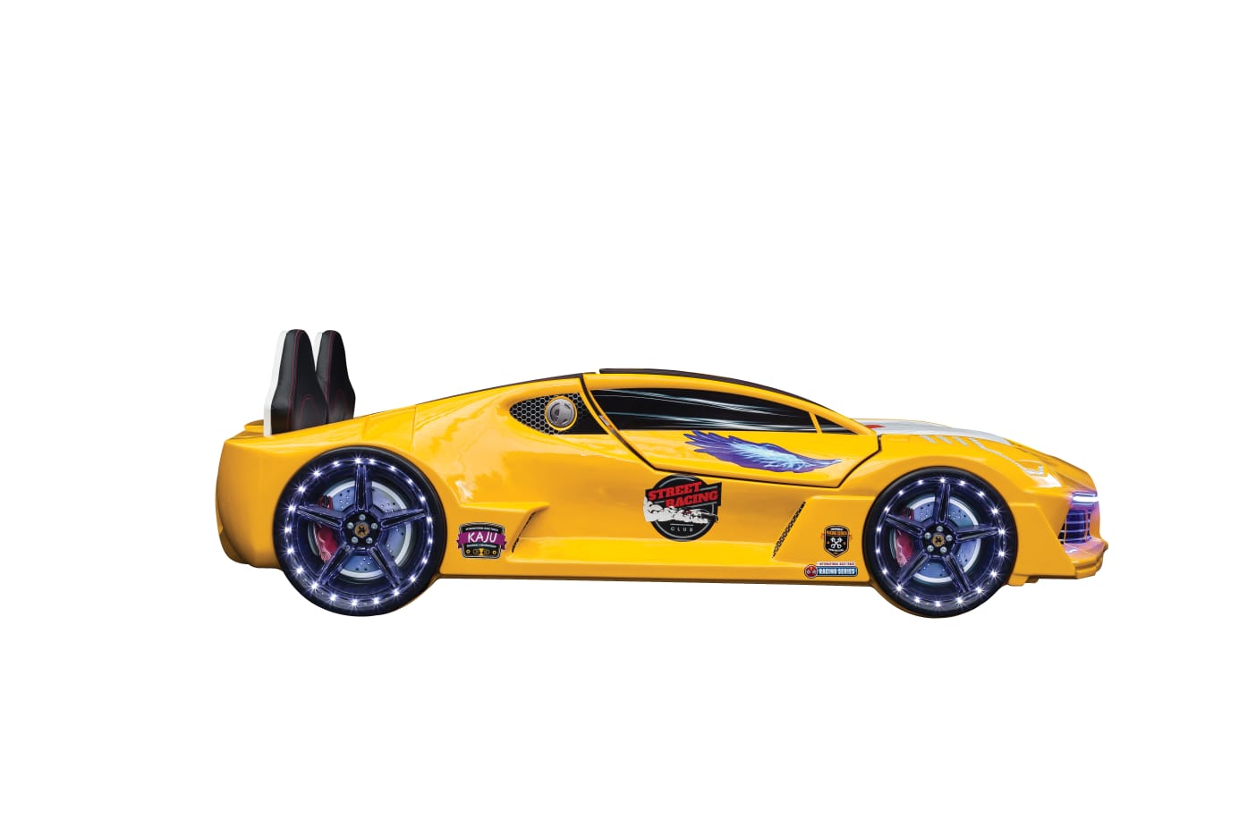 Yellow Lamborghini Race Car Bed - Majestic Beds